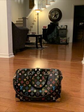 PRICE FIRM ✅ INSPIRED Black Multicolor Monogram Satchel